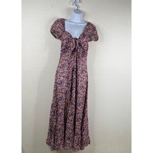 Vtg Workshop Clothing Women's Cottage Core Milkmaid Country Floral Dress Sz 7